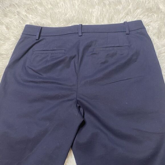 Talbots Pants Size 10 Petite Navy Blue Perfect Skimmer Cropped Capri Flat Front - Picture 11 of 11